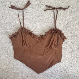 Urban Outfitters Brown Crop Top